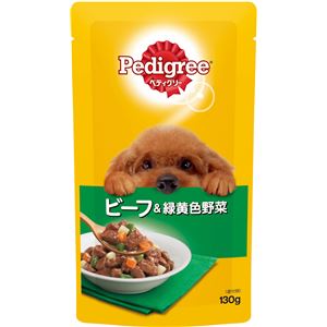 （まとめ）ペディグリー 成犬用 ビーフ＆緑黄色野菜 130g【×50セット】【ペット用品・犬用フード】