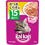 （まとめ）カルカン パウチ 15歳から かつお しらす添え 70g【×160セット】【ペット用品・猫用フード】