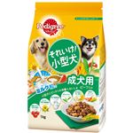 （まとめ）ペディグリー それいけ！小型犬 ビーフ入り 1kg【×12セット】【ペット用品・犬用フード】