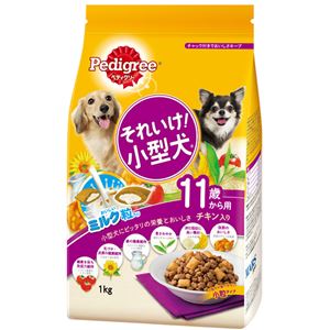 （まとめ）ペディグリー それいけ！小型犬 11歳から用 チキン入り 1kg【×12セット】【ペット用品・犬用フード】