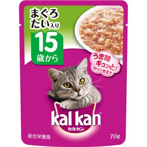 （まとめ）カルカン パウチ 15歳から まぐろ たい入り 70g【×160セット】【ペット用品・猫用フード】