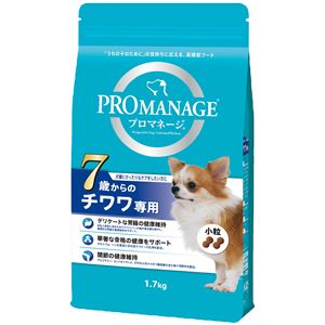 （まとめ）プロマネージ 7歳からのチワワ専用 1.7kg【×6セット】【ペット用品・犬用フード】