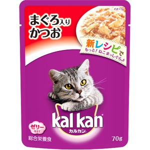 （まとめ）カルカン パウチ まぐろ入りかつお 70g【×160セット】【ペット用品・猫用フード】