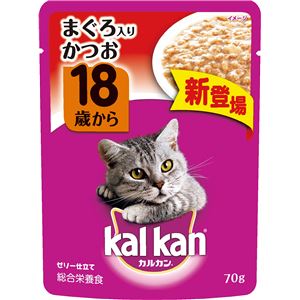 （まとめ）カルカン パウチ 18歳から まぐろ入りかつお 70g【×160セット】【ペット用品・猫用フード】