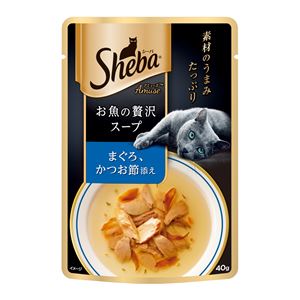 （まとめ）シーバ アミューズ お魚の贅沢スープ まぐろ、かつお節添え 40g【×96セット】【ペット用品・猫用フード】