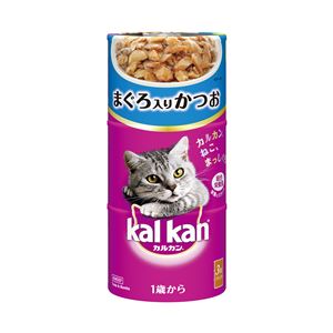 （まとめ）カルカン ハンディ缶 1歳から まぐろ入りかつお 160g×3P【×18セット】【ペット用品・猫用フード】