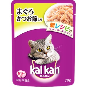 （まとめ）カルカン パウチ まぐろ かつお節入り 70g【×160セット】【ペット用品・猫用フード】