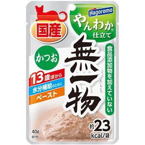 （まとめ）無一物パウチ やんわか仕立て かつお 40g【×96セット】【ペット用品・猫用フード】