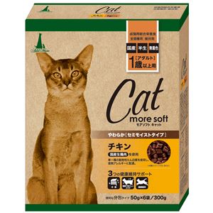 （まとめ）アドメイト more soft cat チキン アダルト 300g（50g×6袋）【×12セット】【ペット用品・猫用フード】