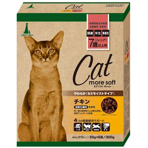 （まとめ）アドメイト more soft cat チキン シニア 300g（50g×6袋）【×12セット】【ペット用品・猫用フード】