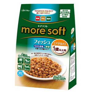 （まとめ）アドメイト more soft フィッシュ アダルト 500g（100g×5袋）【×12セット】【ペット用品・犬用フード】