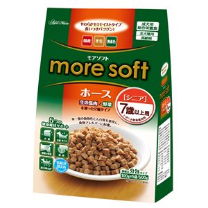 （まとめ）アドメイト more soft ホース シニア 500g（100g×5袋）【×12セット】【ペット用品・犬用フード】