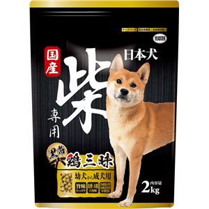 （まとめ）日本犬 柴専用 黒帯 鶏三昧 2kg【×4セット】【ペット用品・犬用フード】