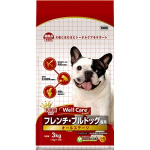 （まとめ）ウェルケア フレンチ・ブルドッグ専用 オールステージ 3kg【×4セット】【ペット用品・犬用フード】