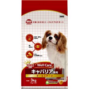 （まとめ）ウェルケア キャバリア専用 オールステージ 3kg【×4セット】【ペット用品・犬用フード】