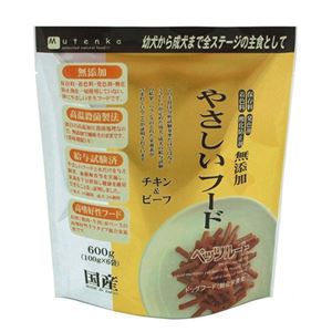 （まとめ）やさしいフード チキン＆ビーフ 600g（100g×6袋）【×6セット】【ペット用品・ペット用フード】