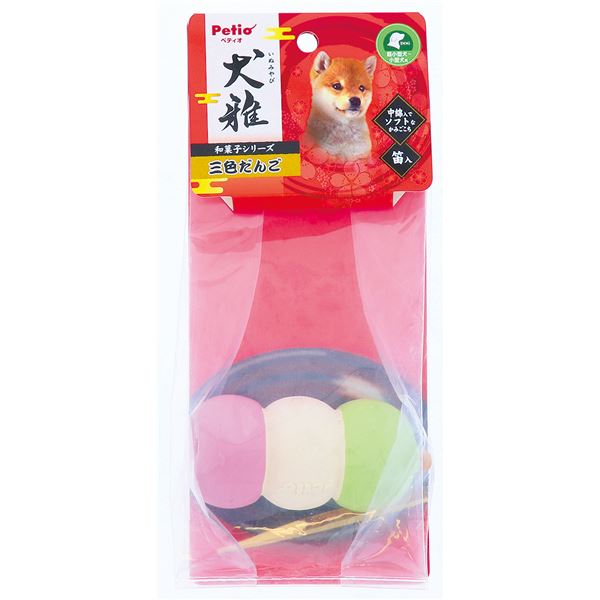 （まとめ）犬雅 和菓子ラテックス 三色だんご(×5セット) (犬用玩具) b04