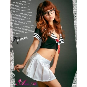 コスプレ 2011新作 胸元セクシー ミニスカ セーラー服 コスチューム3点セット