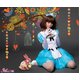 イベント/ハロウィン/メイド服/コスプレ/コスチューム/コスプレ衣装/衣装/制服/ウェイトレス/エプロン/ゴスロリ/ 青 白/z1174 - 縮小画像5