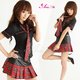 黒×赤チェック ミニスカ女子制服コスプレ/コスプレ/コスチューム/衣装/c249 - 縮小画像1
