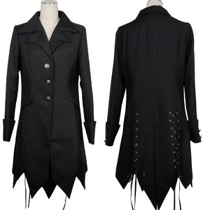 《大きいサイズ》レースアップゴシックロングジャケット 【コスプレ/コスチューム/男装/制服/衣装】04000197-XXL