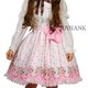 ピンクのお花柄☆ロマンスフラワースカート＆カチューシャ【ロリータ/コスプレ/コスチューム/衣装】04000290-5Lサイズ  - 縮小画像1