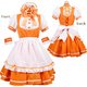 《大きいサイズ》ときめきメイドワンピース★フレッシュカラー【コスプレ/コスチューム/メイド/衣装】04000299グリーン5Lサイズ  - 縮小画像2