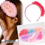 ヘッドドレス風ローズカチューシャ【ヘッドドレス/ヘアアクセサリー】KM-467 パープル