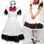 赤リボン レディーメイド服セット★クラシカルセパレート【コスプレ/コスチューム/メイド/衣装】02000142 Sサイズ ブラック