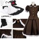 《大きいサイズ》赤リボン レディーメイド服セット★クラシカルセパレート【コスプレ/コスチューム/メイド/衣装】04000305-3Lサイズ ブラウン - 縮小画像4