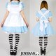 不思議の国のアリス メイド風ワンピースセット【ハロウィン/イベント/仮装/パーティ/コスプレ/コスチューム/メイド/メルヘン/衣装】01000674 Mサイズ - 縮小画像2
