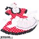 《大きいサイズ》レトロドットのメイドワンピースセット☆【コスプレ/コスチューム/メイド/ゴスロリ/クラシカル/衣装】04000313-3Lサイズ ブラック - 縮小画像3