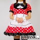 《大きいサイズ》レトロドットのメイドワンピースセット☆【コスプレ/コスチューム/メイド/ゴスロリ/クラシカル/衣装】04000313-3Lサイズ レッド  - 縮小画像1