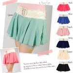ウエストレース♪チュールフレアスカートパンツ【インナーパンツ/ペチスカパン/チュチュ】AB70490 ピーチ