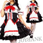 レッドリボン★ファンタジックメイド風コスチューム【制服/コスプレ/コスチューム/ファンタジー/衣装】QA02000135 Sサイズ