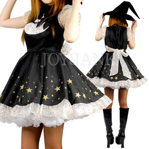 《大きいサイズ》スターダストマジック☆魔女っ娘ワンピース【ハロウィン/魔女/コスプレ/コスチューム/衣装】04000257-3Lサイズ - 拡大画像