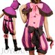 チェシャ猫風！！ロンパース＆ケープセット【不思議の国のアリス/キャラクター/コスプレ/コスチューム/ハロウィン/衣装】01000612 Sサイズ - 縮小画像1