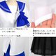 《廉価版》半袖カラーセーラー服コスチューム【コスプレ/コスチューム/制服/衣装】01010057 Mサイズ グリーン  - 縮小画像4