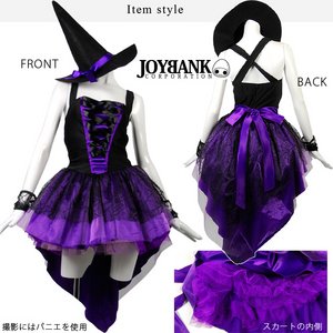 ラブリーウィッチコスチューム★スパイダー【ハロウィン/仮装/魔女/イベント/コスプレ/コスチューム/衣装】01000708 - 拡大画像
