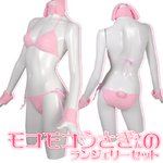 もこもこうさぎ♪バニーランジェリーセット【イベント/ブラショーツセット/ナイトウェア/下着/ランジェリー/コスプレ】05000783