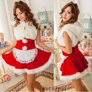 大きいサイズ☆メイド風ラブリーサンタさんでハッピーX'mas♪ファーボレロをまとって☆ KS3005LL-4L