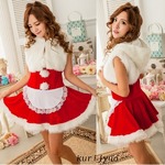 大きいサイズ☆メイド風ラブリーサンタさんでハッピーX'mas♪ファーボレロをまとって☆ KS3005LL-4L