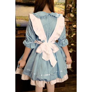 【エプロン付大きいリボンメイド服/家政婦/ゴスロリ/メイド服/制服/ロリータ/ハロウィン/クリスマス/イベント/仮装/パーティ/コスプレ/コスチューム/衣装】5412 ワイン 【エプロン付大きいリボンメイド服/家政婦/ゴスロリ/メイド服/制服/ロリータ/ハロウィン/クリスマス/イベント/仮装/パーティ/コスプレ/コスチューム/衣装】5412 ワイン