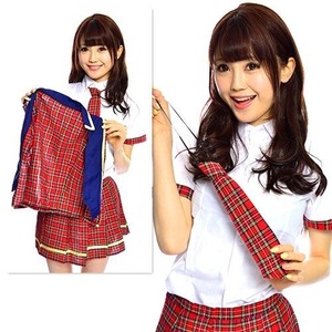 アイドル風♪赤チェック柄制服コスプレ【コスプレ/コスチューム/制服/アイドル/イベント/パーティ/仮装】