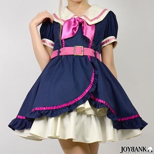 ファンシーマカロン ツーピース衣装セット 01000738L-navy【メイド/ロリータ/イベント/コスプレ/コスチューム/メイド服/衣装】 ファンシーマカロン ツーピース衣装セット 01000738L-navy【メイド/ロリータ/イベント/コスプレ/コスチューム/メイド服/衣装】