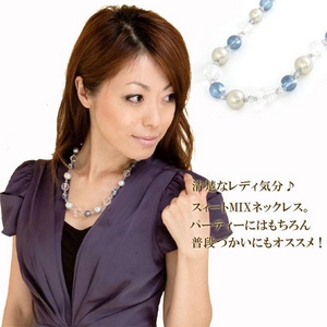 Vajra（ヴァジュラ） 清楚で上品なお嬢さんスタイル♪ブルーパールネックレス♪ 【日本製】