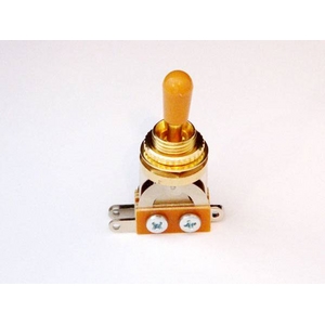 GP Factory(GPファクトリー) トグルスイッチ縦型 ゴールド アンバーボタン (エレキギターパーツ) 商品画像