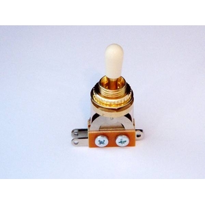 GP Factory(GPファクトリー) トグルスイッチ縦型 ゴールド アイボリーボタン (エレキギターパーツ) 商品画像