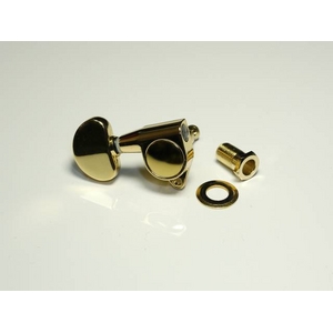 Der Jung ギター用ペグ フルメタル 高音弦側 ゴールド グローバータイプ - 拡大画像