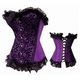 コスプレ 2011新作 パープル×黒レース セクシーコルセット コスチューム C414 - 縮小画像2